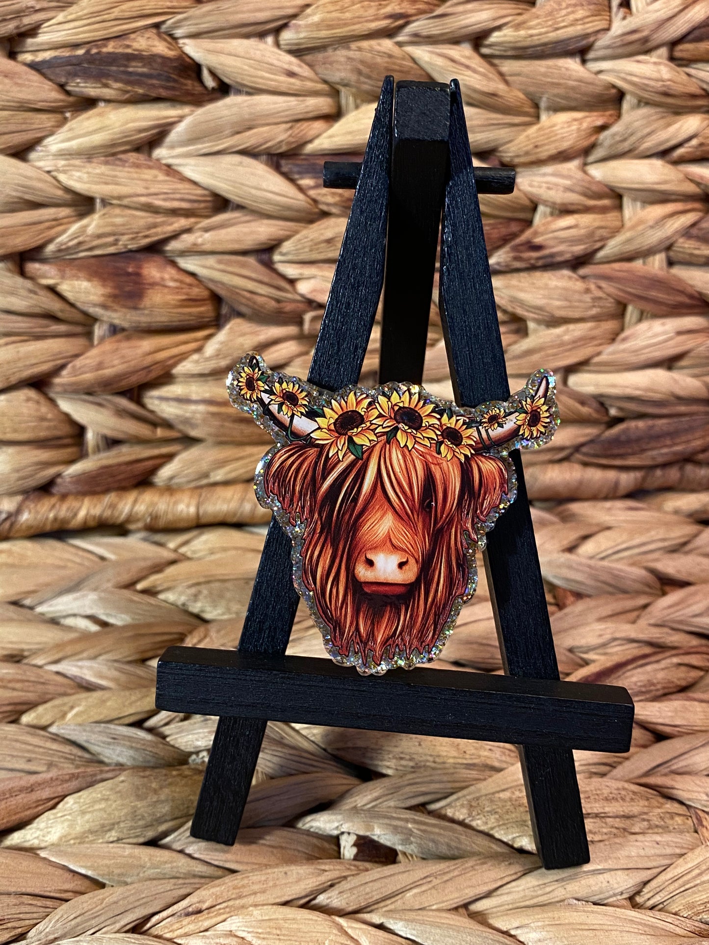 Sunflower Highland Cow