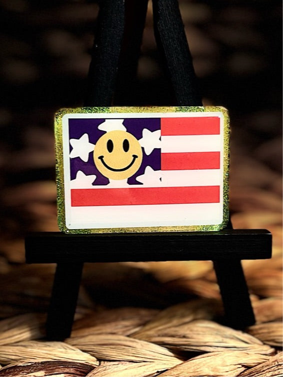 Smiley w/ American Flag